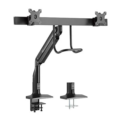 BRATECK Dual Monitors Select Gas Spring Aluminum Monitor Arm Fit Most 17‘-35’ Monitors Up to 10kg per screen VESA 75x75/100x100 BRATECK