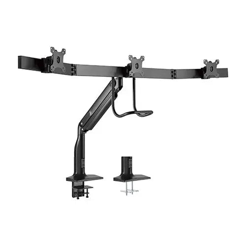 BRATECK Triple Monitors Select Gas Spring Aluminum Monitor Armt Fit Most Screen Size 17'-32' up to 6.5kg VESA 75x75/100x100 BRATECK