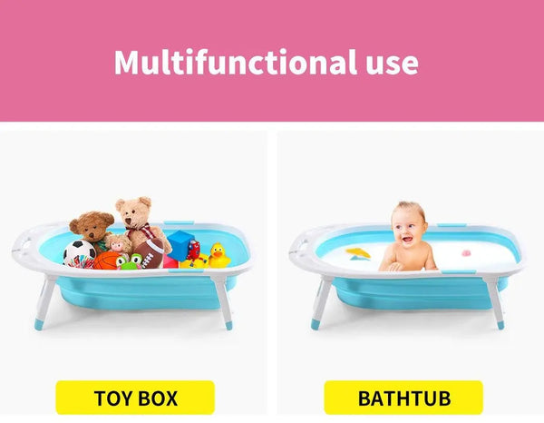 Baby Bath Tub Infant Toddlers Foldable Bathtub Folding Safety Bathing Shower GN Deals499
