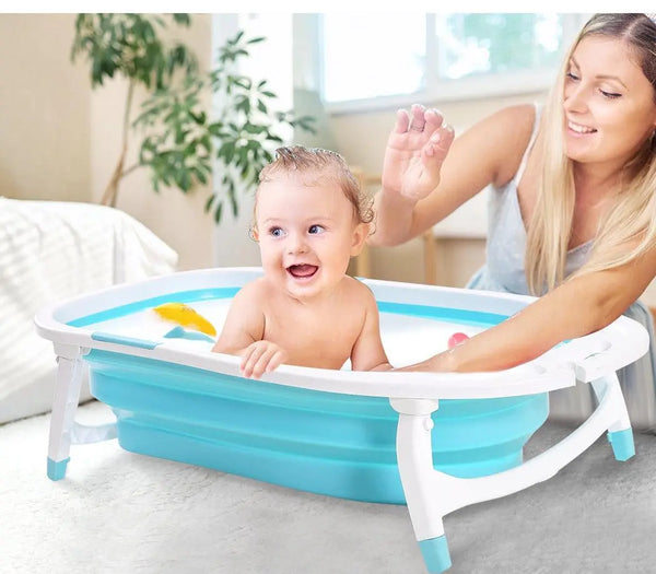 Baby Bath Tub Infant Toddlers Foldable Bathtub Folding Safety Bathing Shower GN Deals499