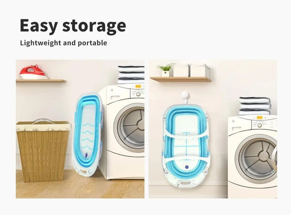 Baby Bath Tub Infant Toddlers Foldable Bathtub Folding Safety Bathing Shower GN Deals499