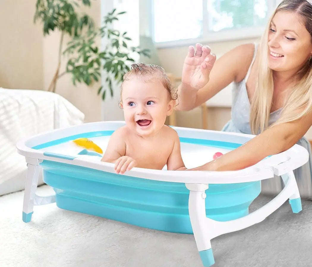 Baby Bath Tub Infant Toddlers Foldable Bathtub Folding Safety Bathing Shower GN Deals499