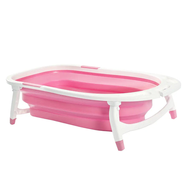 Baby Bath Tub Infant Toddlers Foldable Bathtub Folding Safety Bathing ShowerPink Deals499