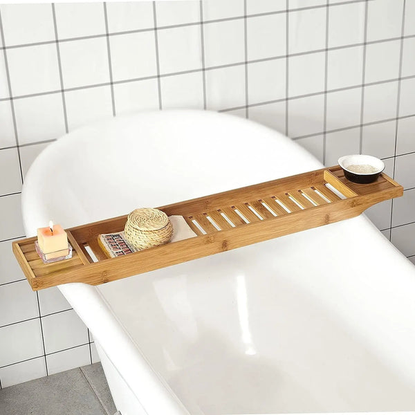 Bamboo Bath Caddy, Tray,Organiser Natural Deals499