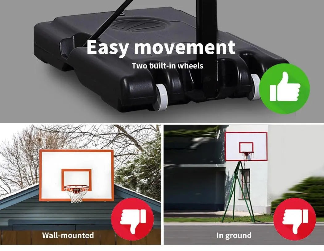 Basketball Hoop Stand Kid Rim Ring System Large Backboard Net Height Adjustable Deals499