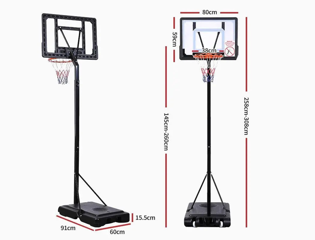 Basketball Hoop Stand Kid Rim Ring System Large Backboard Net Height Adjustable Deals499
