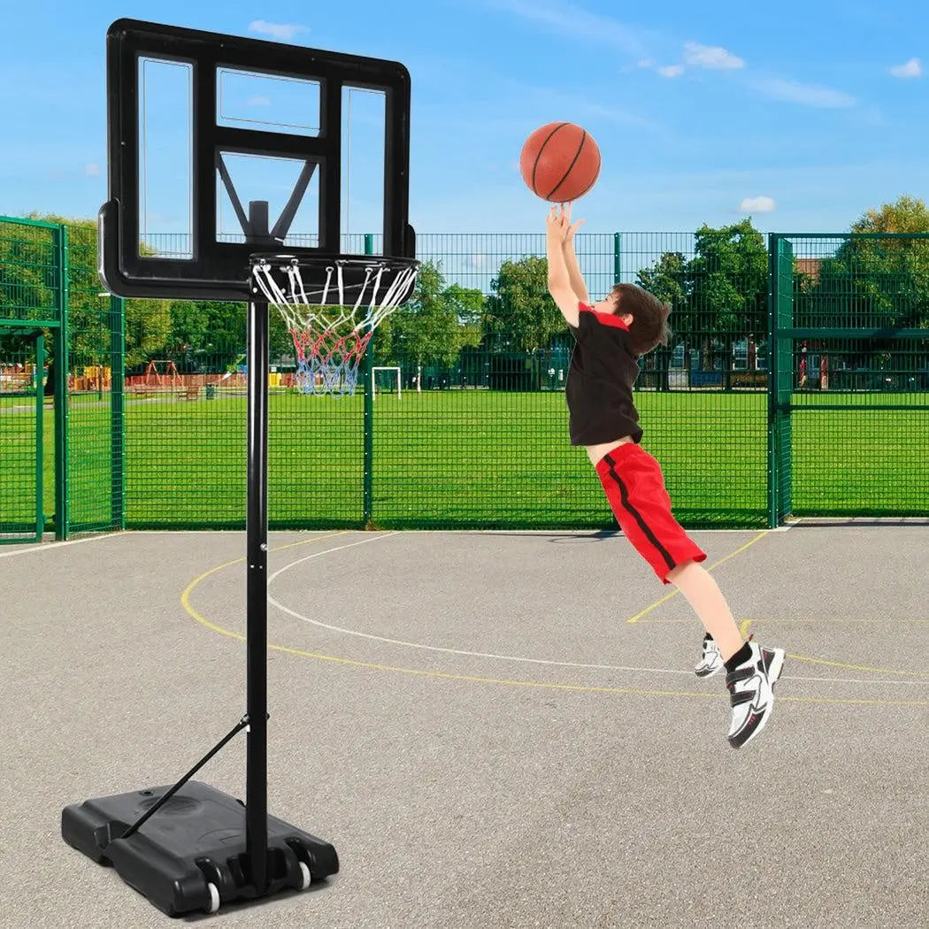 Basketball Hoop Stand System Portable 3.05M Height Adjustable Net Ring In Ground Deals499