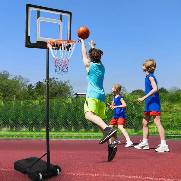 Basketball Hoop Stand System Ring Portable 2.1M Adjustable Height Kids In Ground Deals499