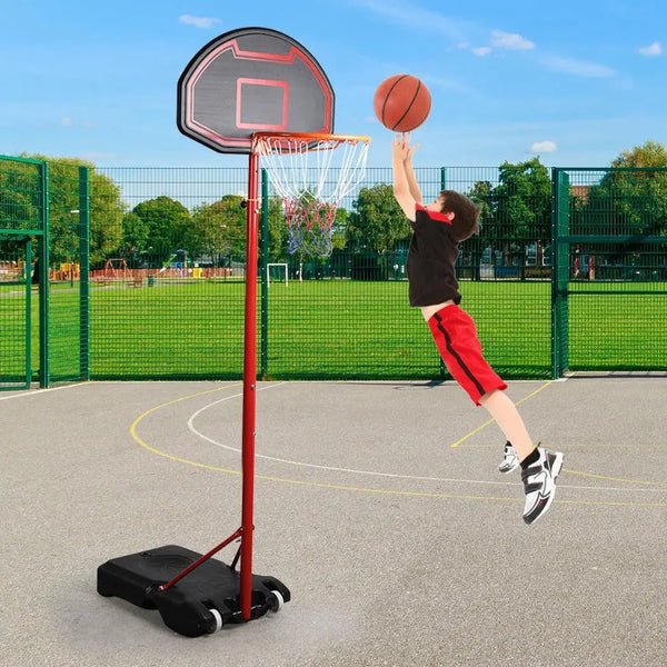 Basketball Hoop Stand System Ring Portable 2.1M Adjustable Height Kids In Ground Deals499