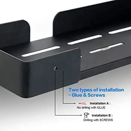 Bathroom 2-Tier Shelves Shower Caddy Wall for Kitchen Toilet Drilling Deals499