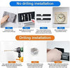 Bathroom 2-Tier Shelves Shower Caddy Wall for Kitchen Toilet Drilling Deals499