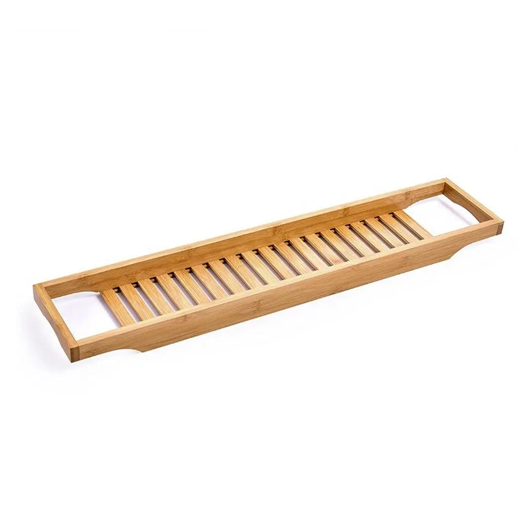 Bathroom Bamboo Bath Caddy Book Wine Glass Holder Tray Over Bathtub Rack Support Deals499