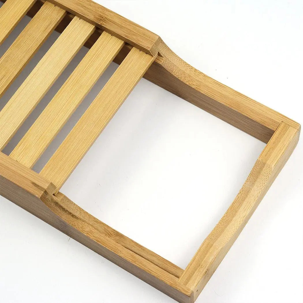 Bathroom Bamboo Bath Caddy Book Wine Glass Holder Tray Over Bathtub Rack Support Deals499