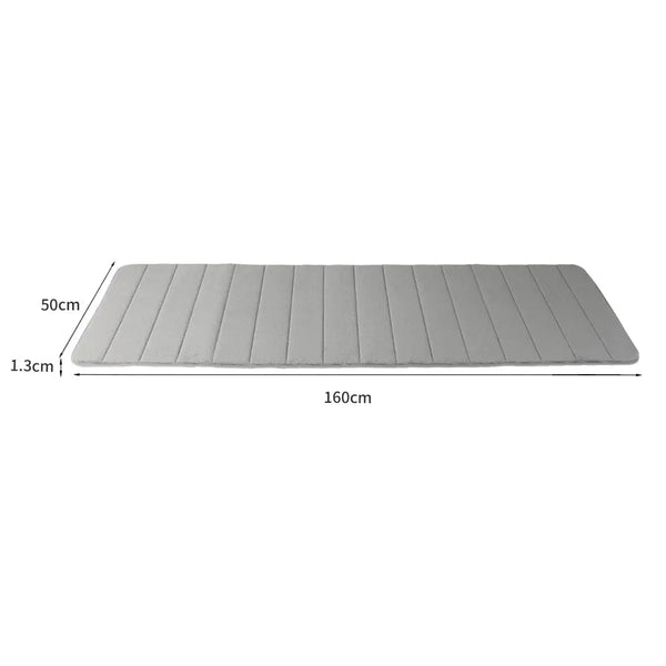 Bathroom Mats Floor Mat Bath Anti Slip Toilet Carpet Meomory Foam Large Grey Deals499