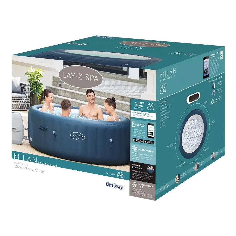 Bestway Inflatable Spa Pool Massage Hot Tub Lay-Z Bath Pools Smart App Control Deals499