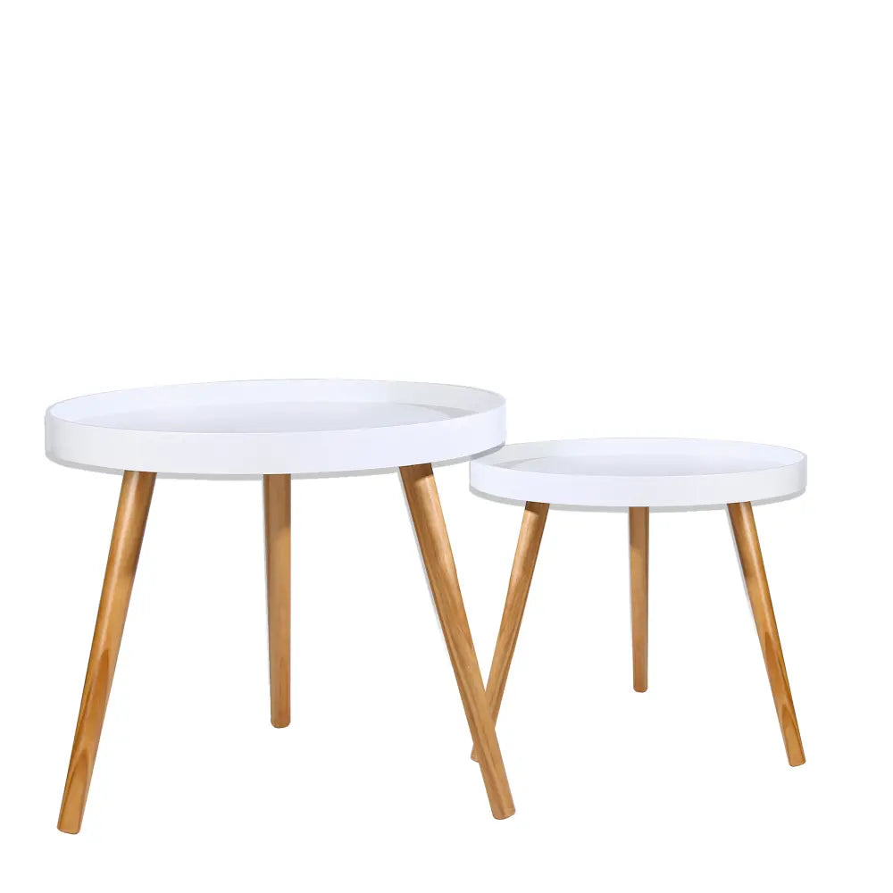 Biazah Round Bedside Table Side Table Bedroom Furniture Large and Small Set Deals499