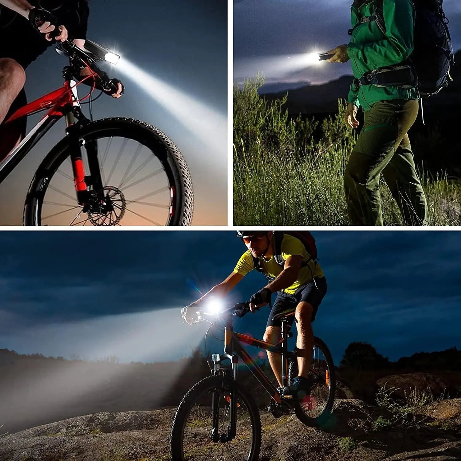 Bike 360 Light Front USB Rechargeable 1000 Lumen IPX4 Waterproof and Built in 2500mAh Powerbank Led Bicycle Lighting Deals499