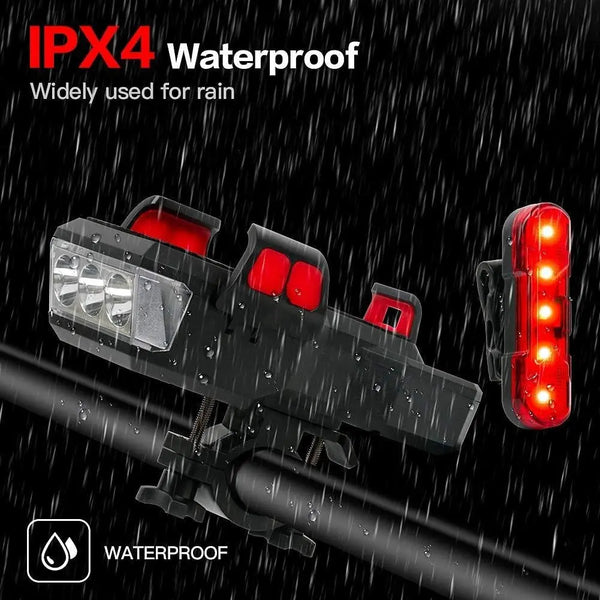 Bike LED Light 550LM Front and Back USB Rechargeable with 4000mAh Power Bank and IPX4 Waterproof Deals499