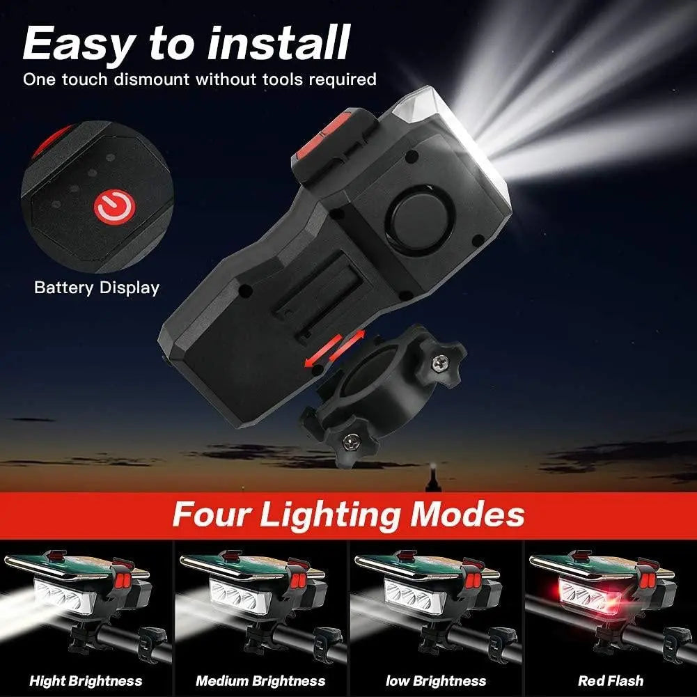 Bike LED Light 550LM Front and Back USB Rechargeable with 4000mAh Power Bank and IPX4 Waterproof Deals499