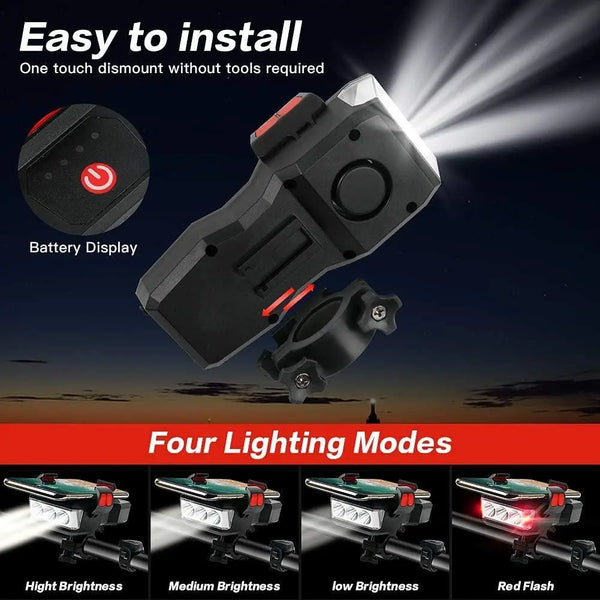 Bike LED Light 550LM Front and Back USB Rechargeable with 4000mAh Power Bank and IPX4 Waterproof Deals499