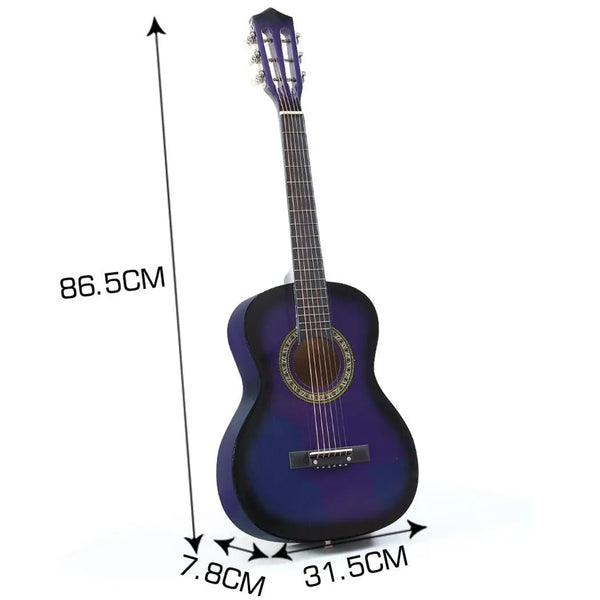 BoPeep 34 Inch Wooden Folk Acoustic Guitar Classical Cutaway Steel String w/ Bag Deals499