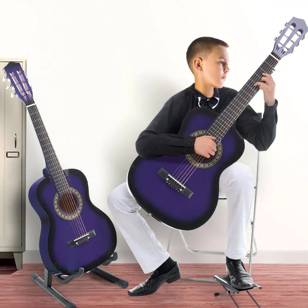 BoPeep 34 Inch Wooden Folk Acoustic Guitar Classical Cutaway Steel String w/ Bag Deals499