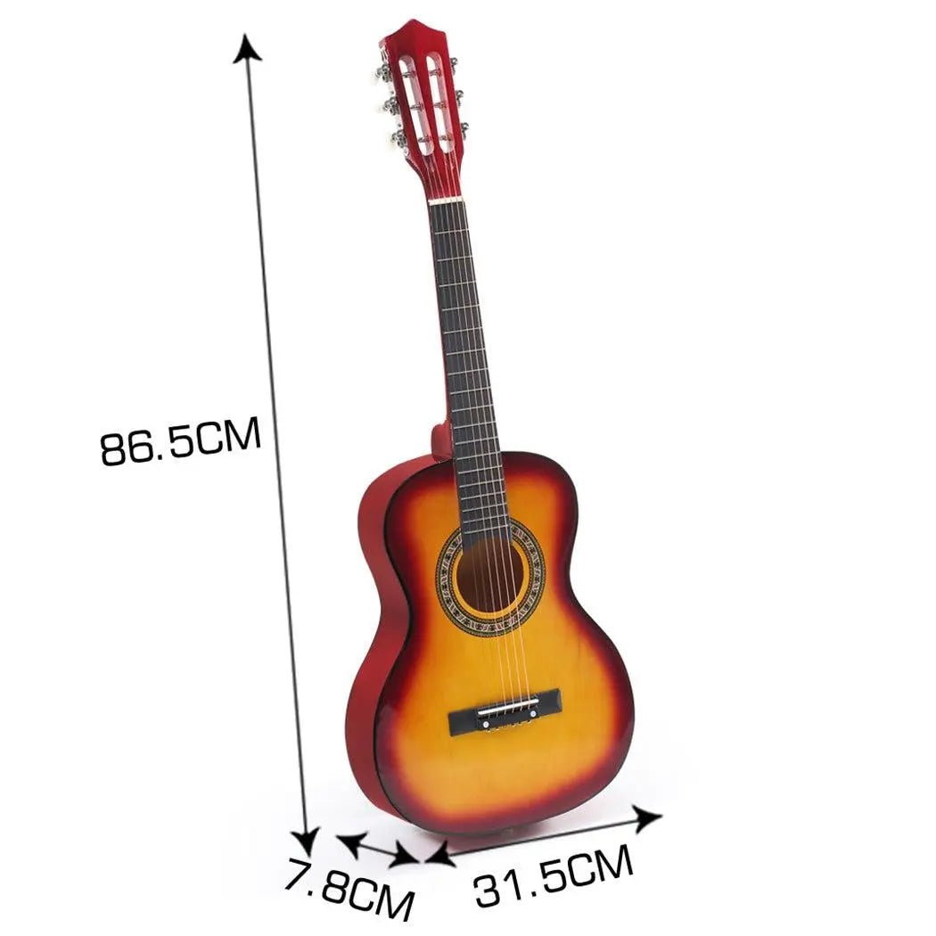 BoPeep 34 Inch Wooden Folk Acoustic Guitar Classical Cutaway Steel String w/ Bag Deals499
