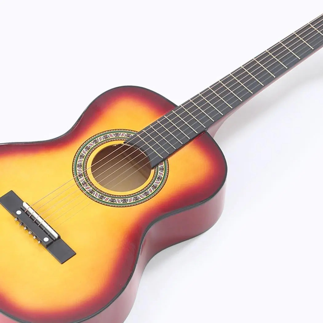 BoPeep 34 Inch Wooden Folk Acoustic Guitar Classical Cutaway Steel String w/ Bag Deals499