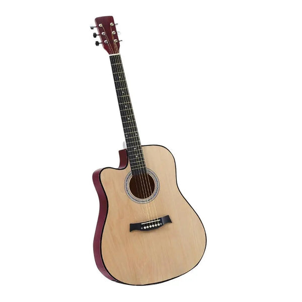 BoPeep 41 Inch Wooden Folk Acoustic Guitar Classical Cutaway Steel String w/ Bag Deals499