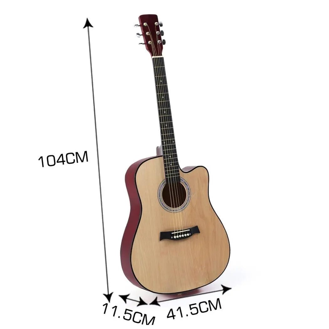 BoPeep 41 Inch Wooden Folk Acoustic Guitar Classical Cutaway Steel String w/ Bag Deals499