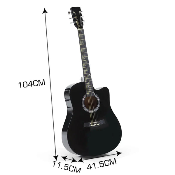 BoPeep 41 Inch Wooden Folk Acoustic Guitar Classical Cutaway Steel String w/ Bag Deals499