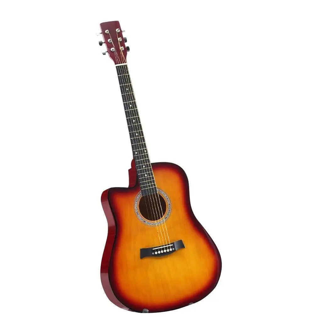 BoPeep 41 Inch Wooden Folk Acoustic Guitar Classical Cutaway Steel String w/ Bag Deals499