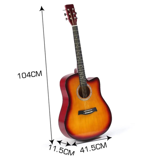 BoPeep 41 Inch Wooden Folk Acoustic Guitar Classical Cutaway Steel String w/ Bag Deals499