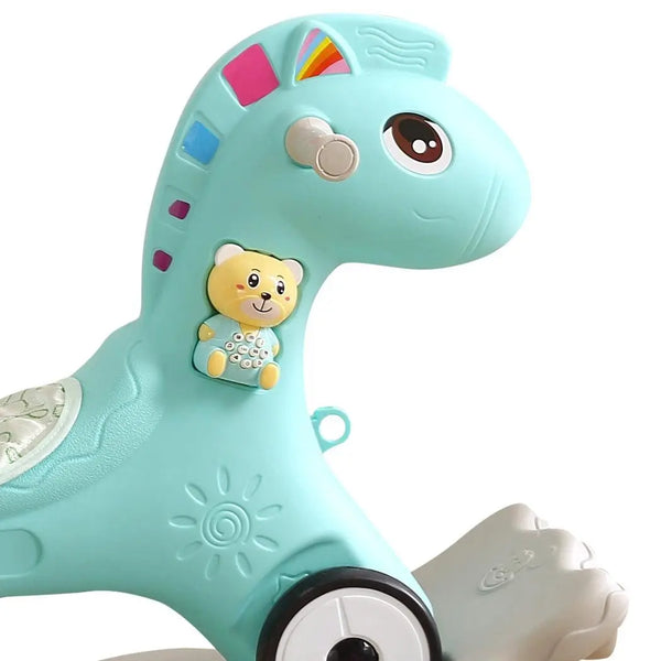 BoPeep Kids 4-in-1 Rocking Horse Toddler Baby Horses Ride On Toy Rocker Green Deals499