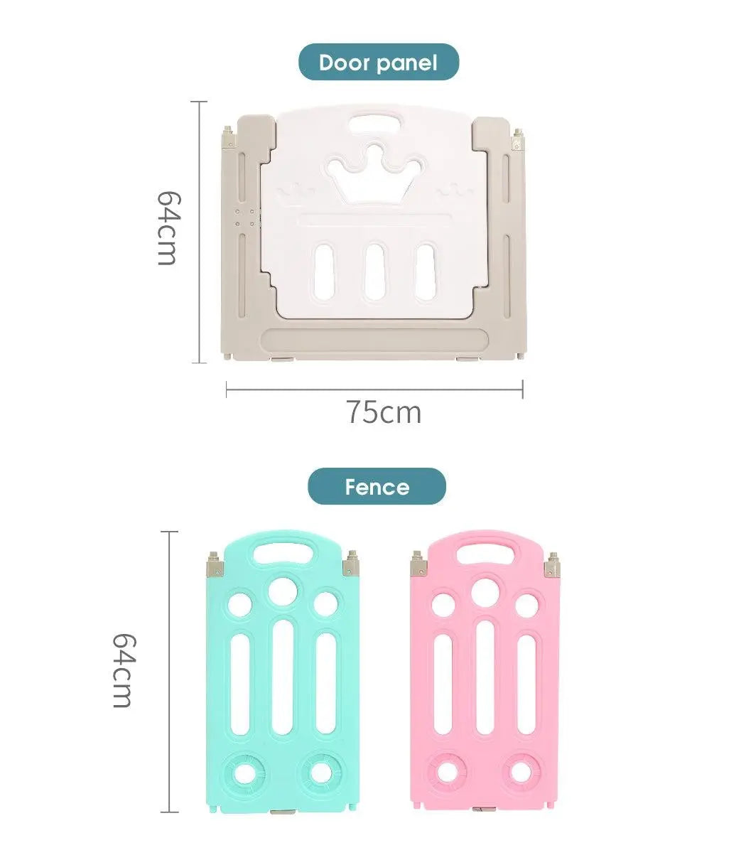 BoPeep Kids Playpen Baby Safety Gates Kid Play Pen Toddler Fence Room 14 Panels Deals499