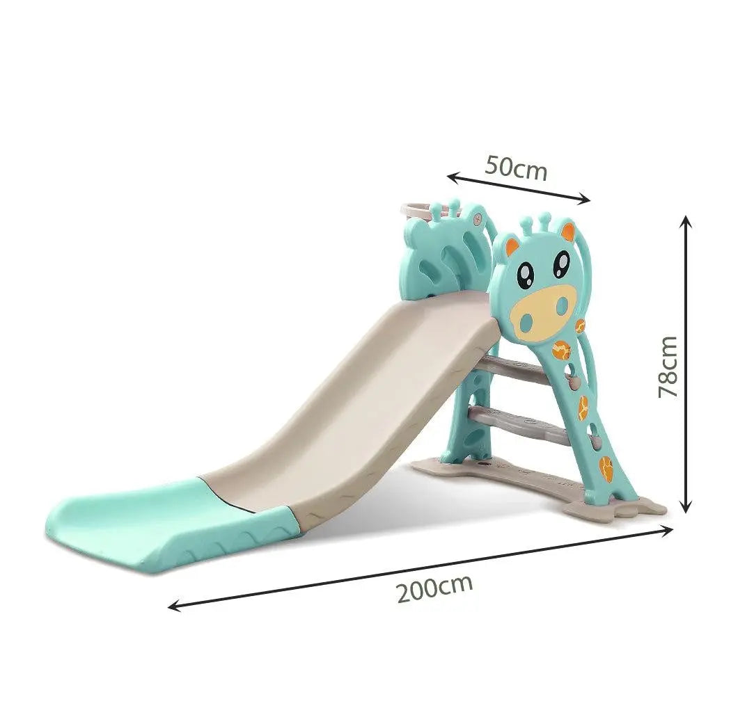 BoPeep Kids Slide Outdoor Basketball Ring Activity Center Toddlers PlaySet Green Deals499