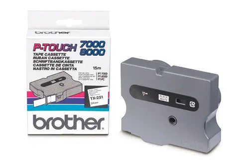 Brother 24mm Black On White TX Tape BROTHER