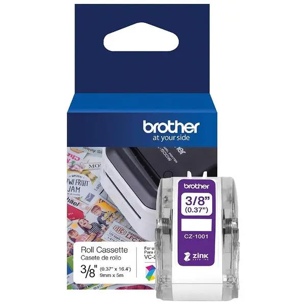 Brother CZ-1001 Full Colour continuous label roll, 9mm wide to Suit VC-500W BROTHER