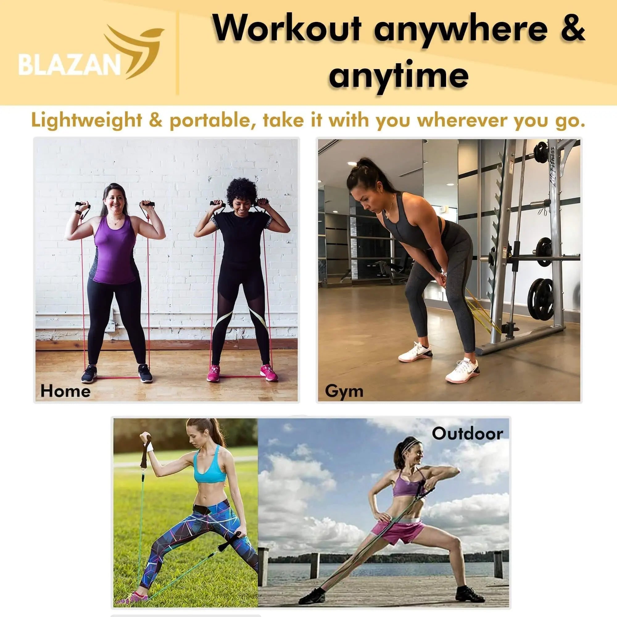 Bundle 15 Pcs Resistance Tube Booty Bands Set Apple Green Pink Purple Deals499