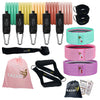 Bundle 15 Pcs Resistance Tube Booty Bands Set Pink Blue Camo Deals499