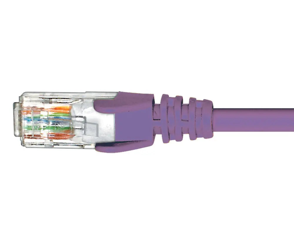 CABAC 1m CAT6 RJ45 LAN Ethenet Network Purple Patch Lead LS CABAC