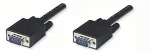 CABAC 5m SVGA Monitor Full 15 PIN Male to Male Triple Shielded Cable LS CABAC