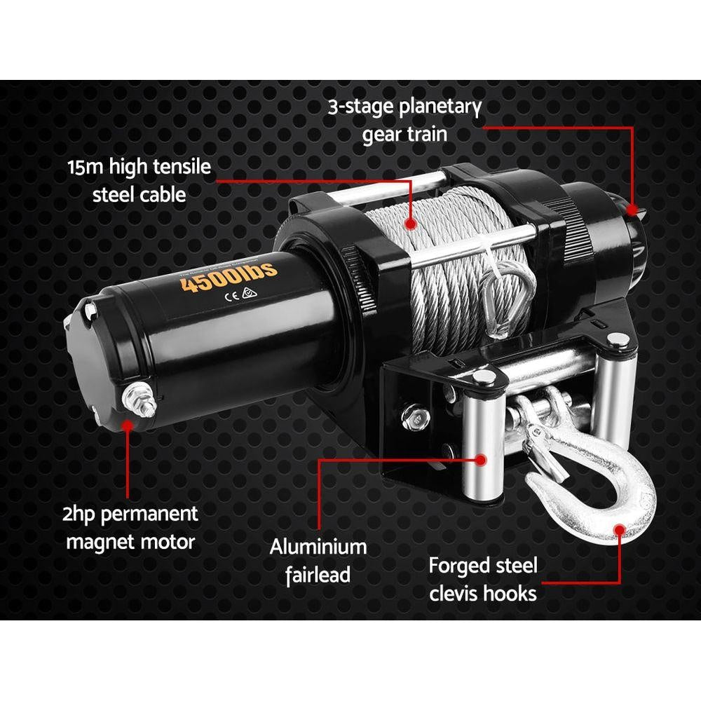 Giantz 12V Wireless Electric Winch Remote with Steel Cable Deals499