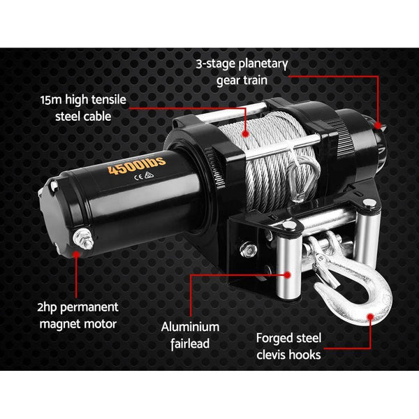 Giantz 12V Wireless Electric Winch Remote with Steel Cable Deals499