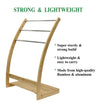 CARLA HOME Bamboo Towel Bar Metal Holder Rack 3-Tier Freestanding and Bottom shelf for Bathroom Deals499