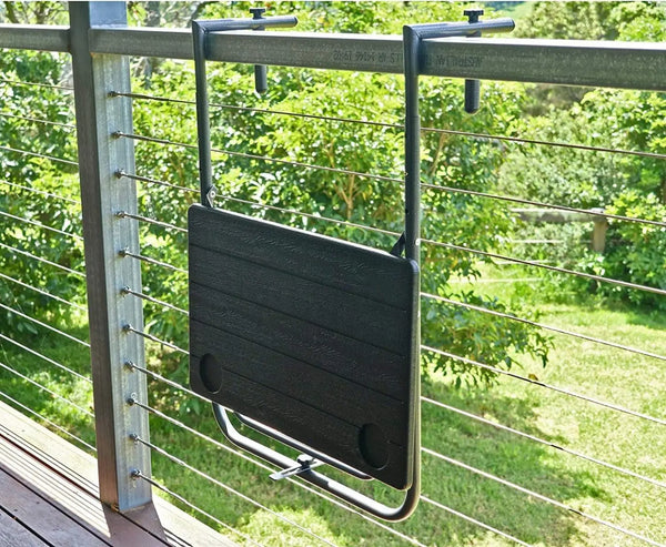 CARLA HOME Shelf Wood Grain Finish Balcony Table Deals499