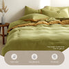 Cosy Club Duvet Cover Quilt Set Double Flat Cover Pillow Case Yellow Inspired Double Deals499