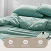 Cosy Club Duvet Cover Quilt Set Flat Cover Pillow Case Essential Green King Deals499
