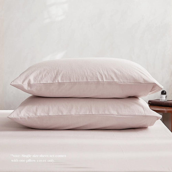 Cosy Club Duvet Cover Quilt Set Flat Cover Pillow Case Essential Purple King Deals499