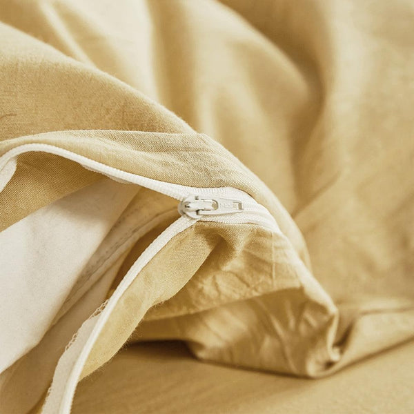 Cosy Club Duvet Cover Quilt Set Flat Cover Pillow Case Essential Yellow King Deals499